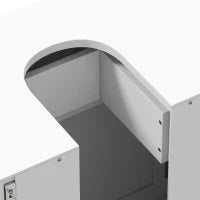 Meuble de salle de bain moderne avec vasque, rangement sous évier, blanc