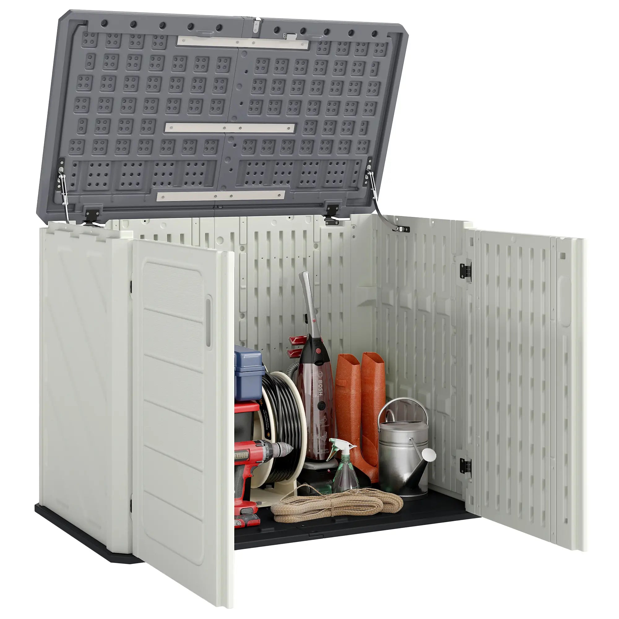 35 Cu.Ft Outdoor Storage Cabinet, Waterproof HDPE Shed With Lockable Doors Outdoor Storage Cabinet at Gallery Canada