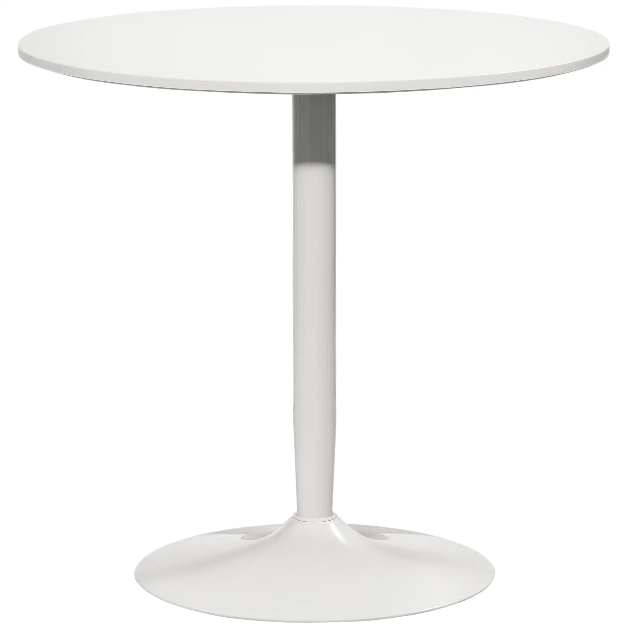 Modern Kitchen Table For 2, Round Dining Table With Steel Base, White Dining Tables at Gallery Canada