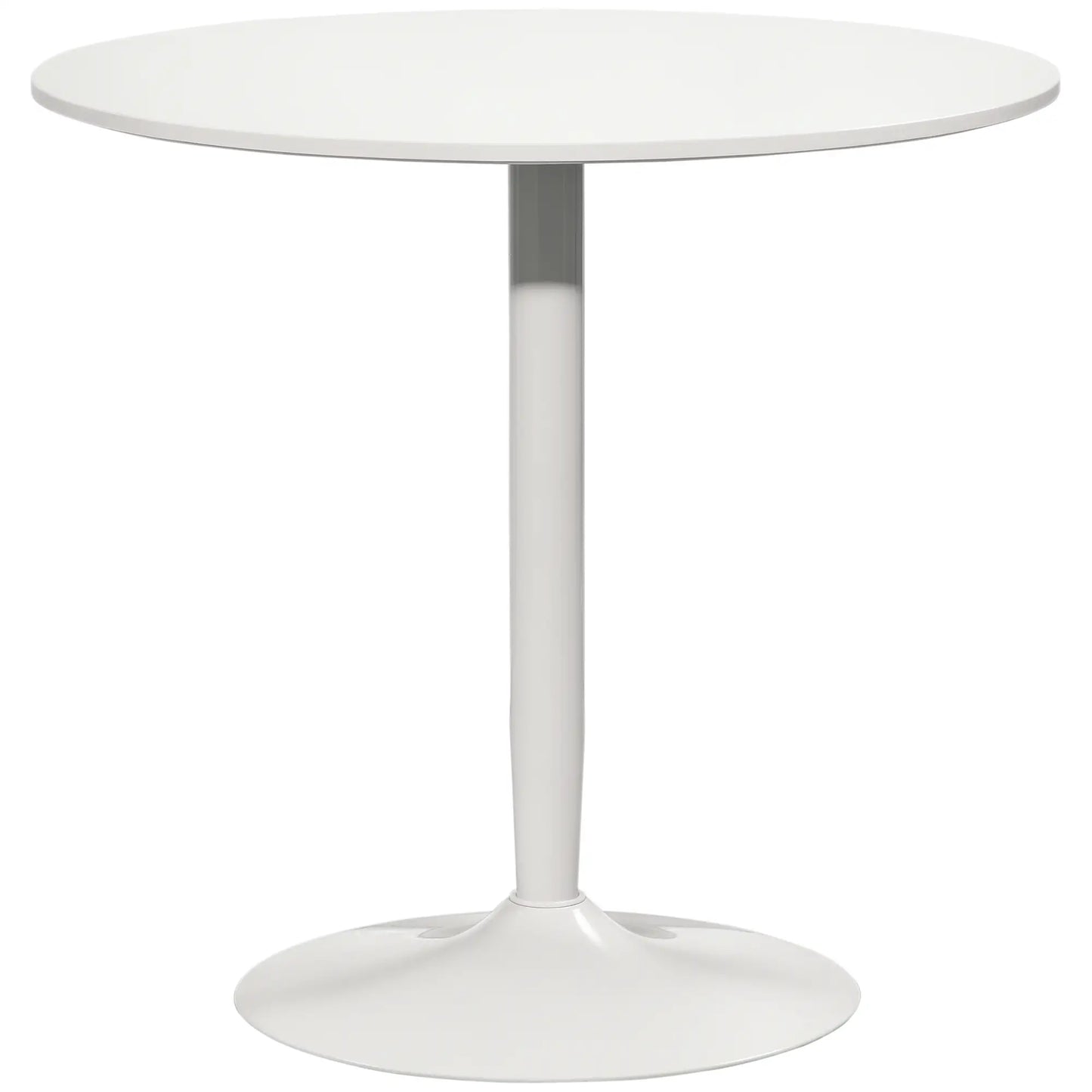 Modern Kitchen Table For 2, Round Dining Table With Steel Base, White Dining Tables at Gallery Canada