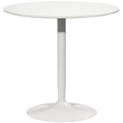 Modern Kitchen Table For 2, Round Dining Table With Steel Base, White Dining Tables at Gallery Canada