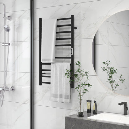 Wall Mounted Heated Towel Rack, 10-Bar Electric Warmer, Adjustable Temperature Bath Accessories at Gallery Canada
