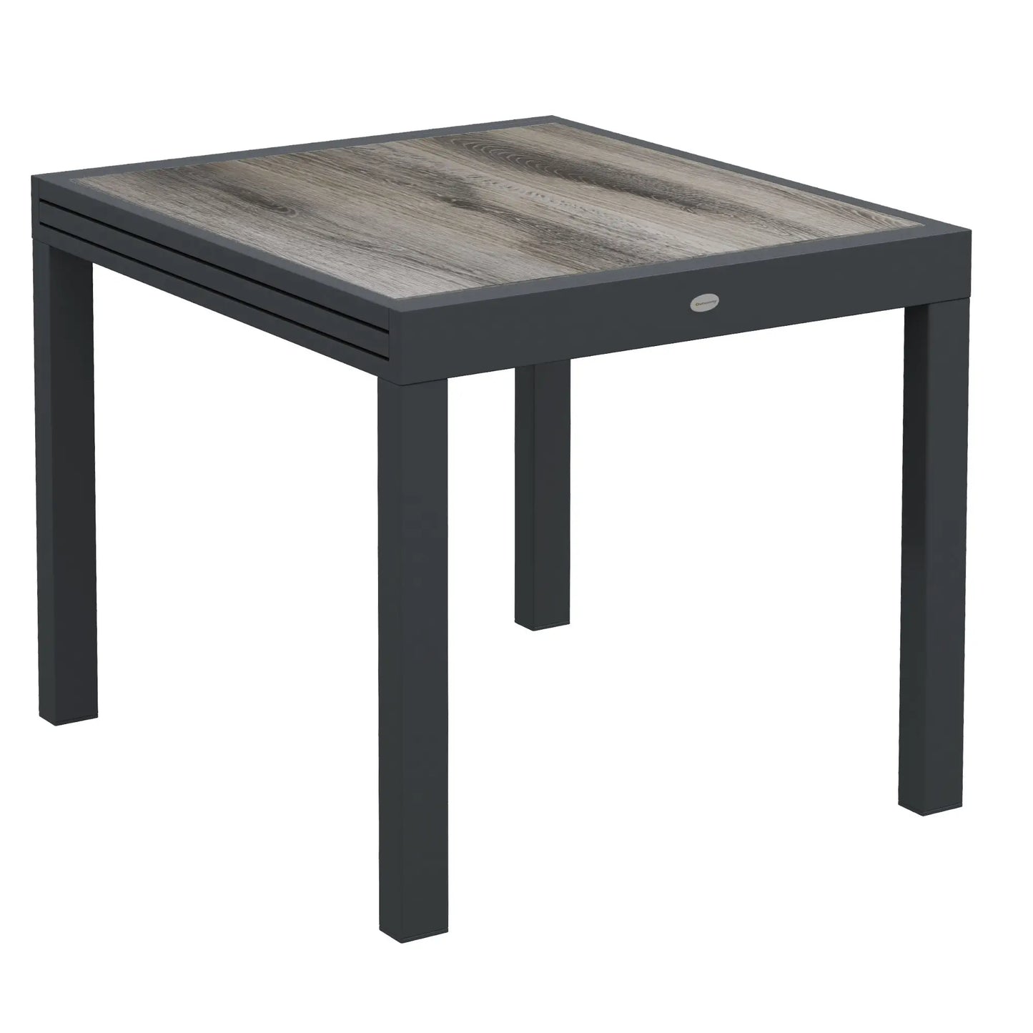 Extendable Dining Table, Rectangular Outdoor Table, Aluminum Frame, Plastic Top, Grey Patio Dinning Tables Grey at Gallery Canada