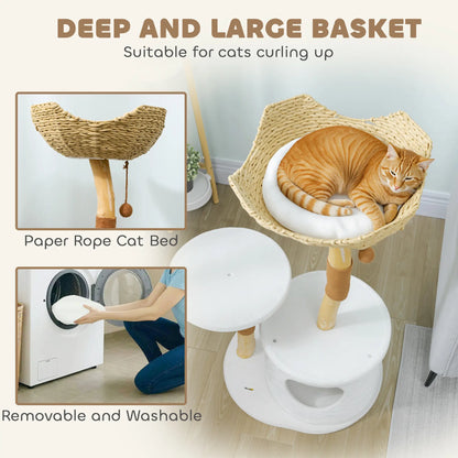 40 Inch Real Wood Cat Tree, Large Adult Cats, Scratching Posts, Condo, Perch Cat Trees at Gallery Canada