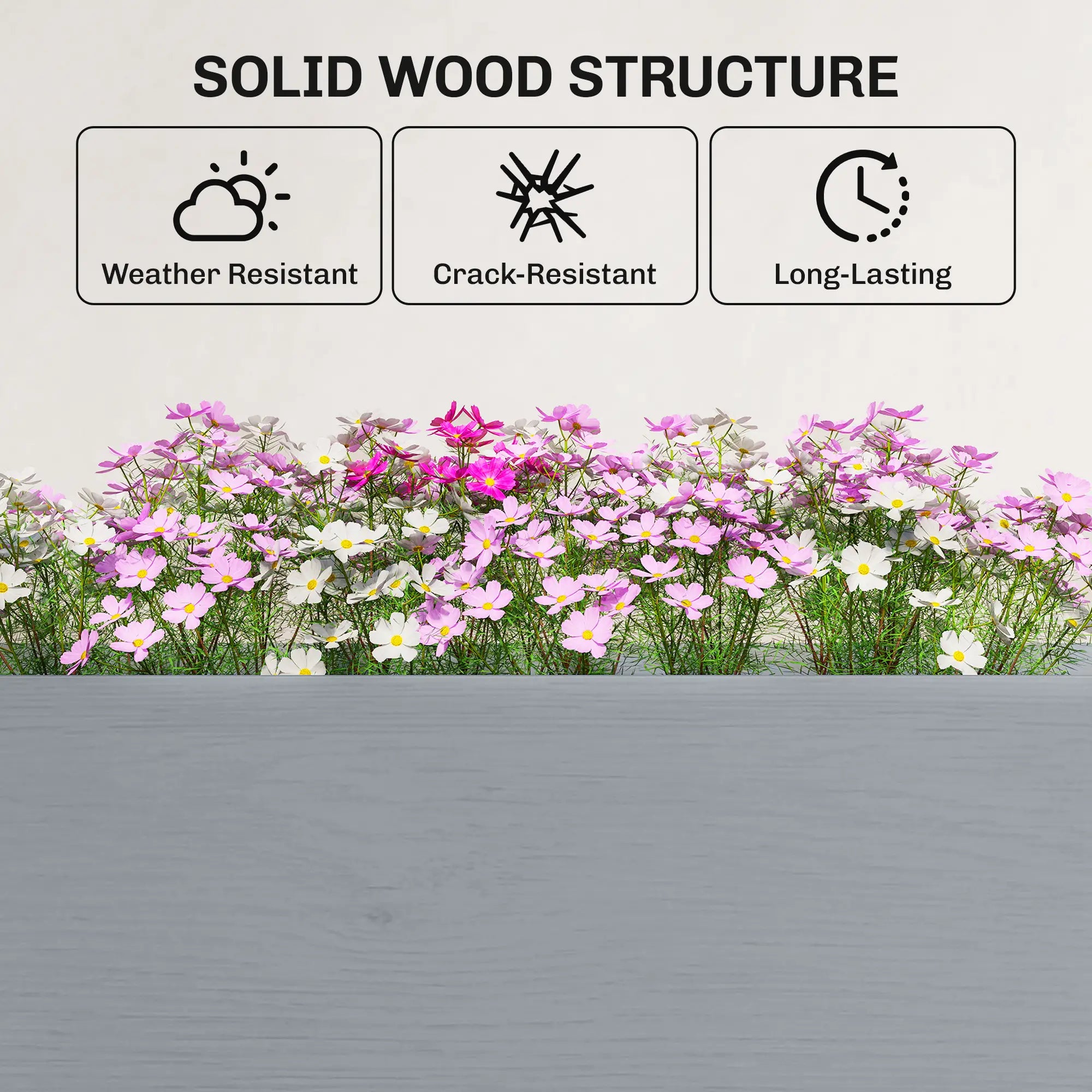 Wooden Raised Garden Bed With Legs, 72