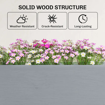 Wooden Raised Garden Bed With Legs, 72" x 23" x 30", Elevated Outdoor Planter Box Elevated Garden Beds at Gallery Canada