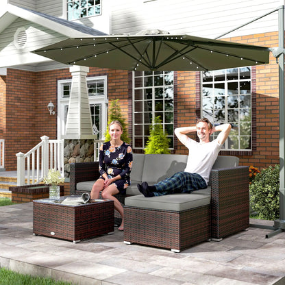 Patio Furniture, Corner Sofa Set with Soft Cushions, Grey Patio Furniture Sets at Gallery Canada
