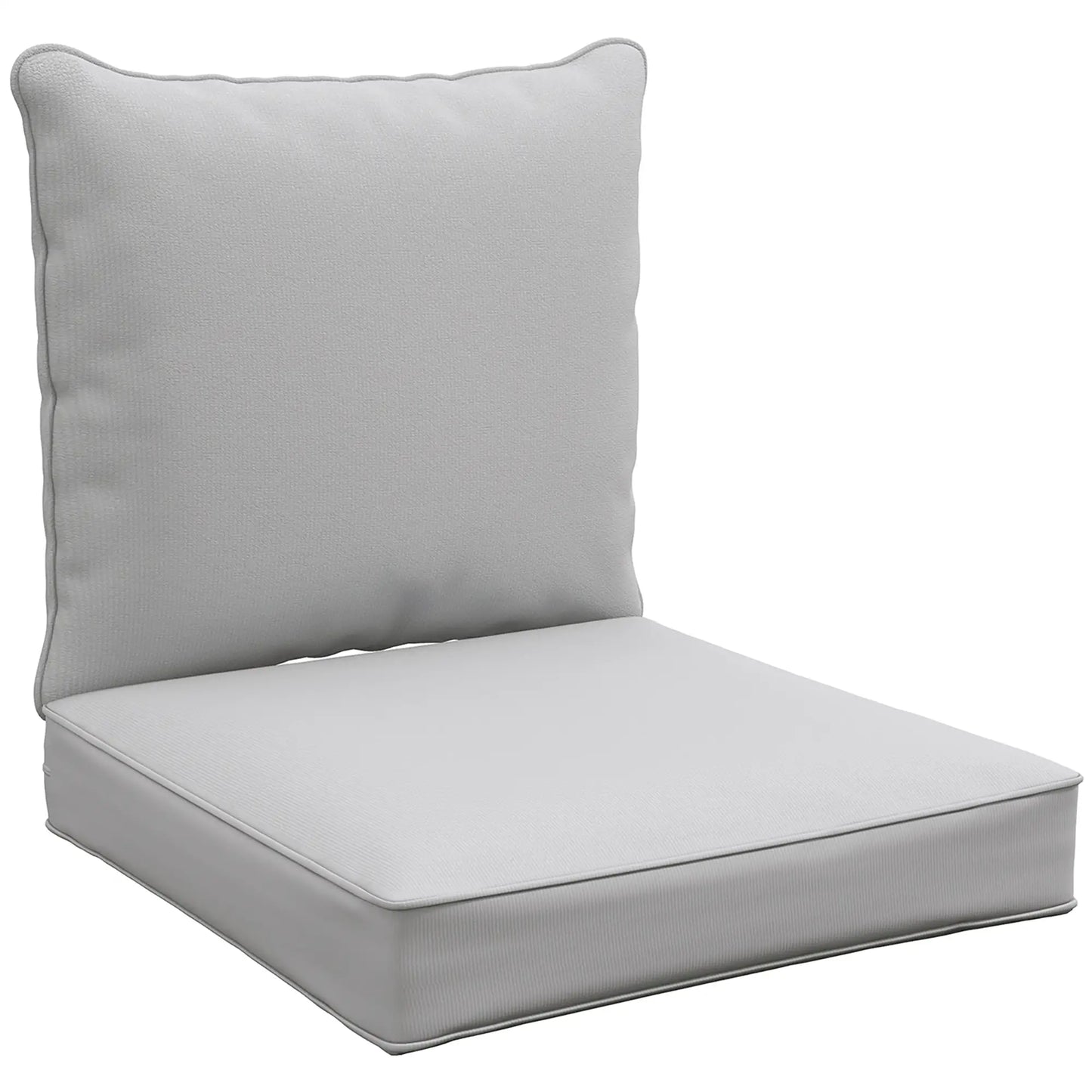 Patio Chair Cushions, Thick Deep Seat, Light Grey Patio Chair Cushions Polyester, Foam at Gallery Canada