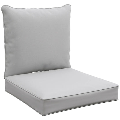 Patio Chair Cushions, Thick Deep Seat, Light Grey Patio Chair Cushions Polyester, Foam at Gallery Canada
