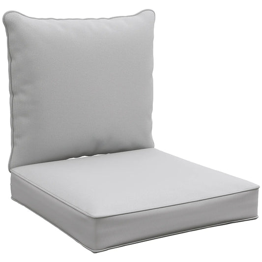 Patio Chair Cushions, Thick Deep Seat, Light Grey Patio Chair Cushions Polyester, Foam at Gallery Canada