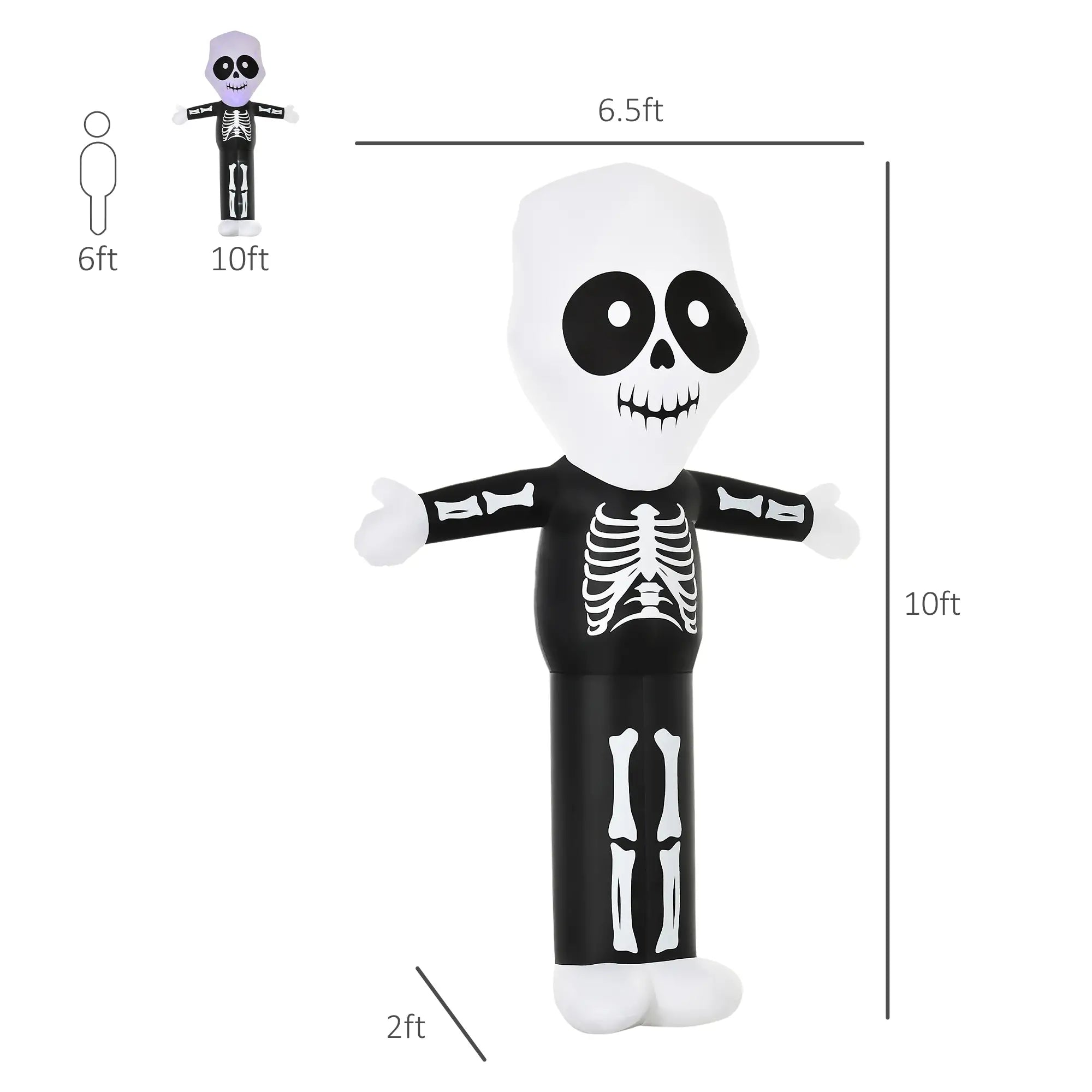 10ft Halloween Inflatable Skeleton Ghost, LED Lighted, Indoor Outdoor Decor Halloween Decorations at Gallery Canada
