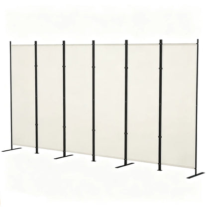 6 Ft Folding Room Divider, Portable Privacy Screen, Beige Room Dividers Beige at Gallery Canada
