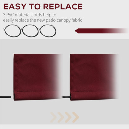 11' x 10' Retractable Awning Fabric, UV Protection, Wine Red Awning Fabric Replacement at Gallery Canada