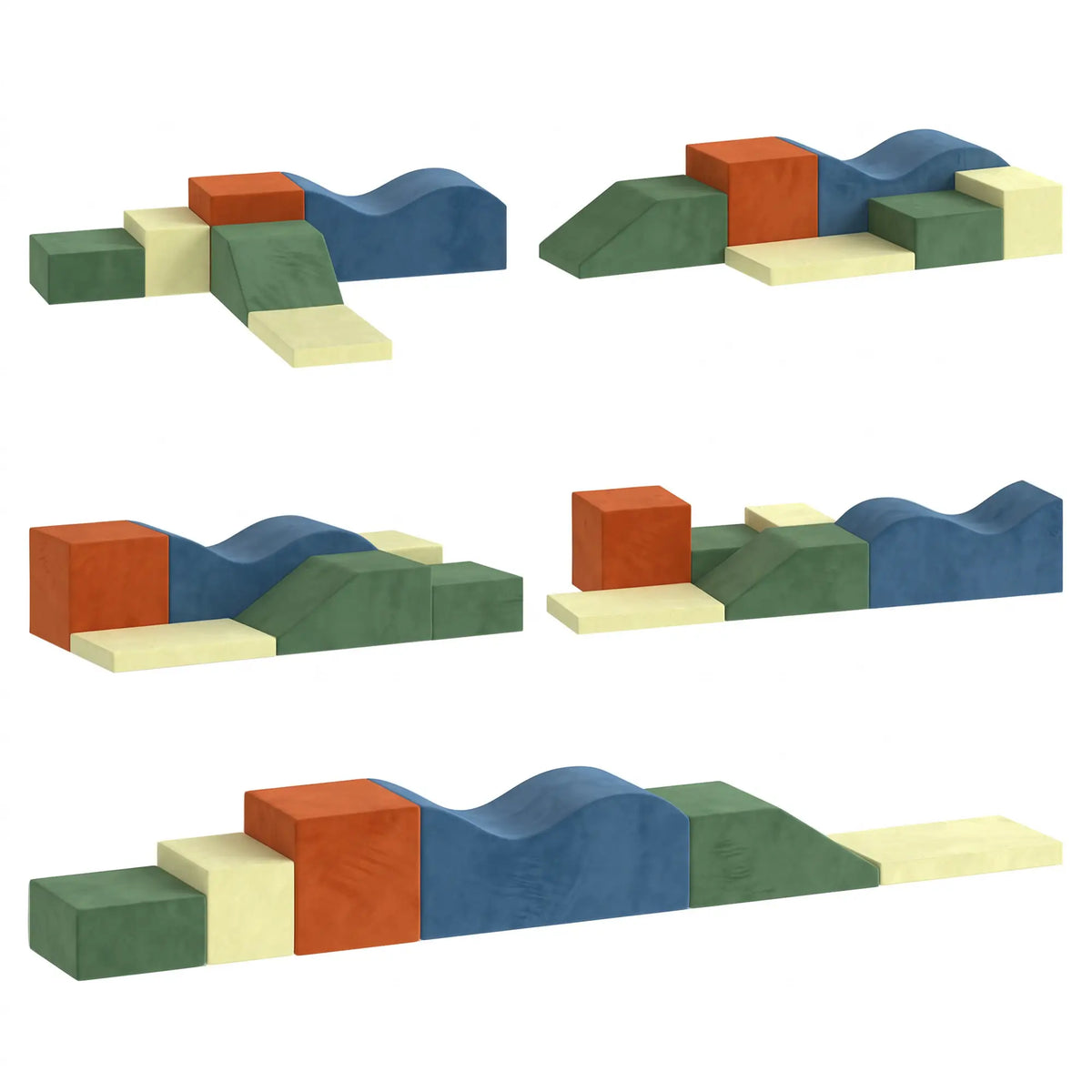 6PCS Kids Foam Climbing Blocks Set, Soft Play, Non-Slip Base Kids Gym & Playmats Multi Colour at Gallery Canada