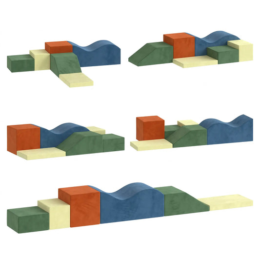 6PCS Kids Foam Climbing Blocks Set, Soft Play, Non-Slip Base Kids Gym & Playmats Multi Colour at Gallery Canada