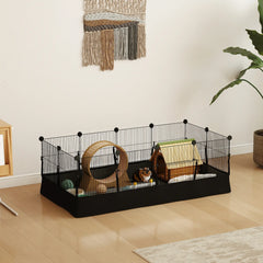 Small Animal Cage Waterproof Mat, DIY Playpen, 12 Panels, Black Houses & Habitats Options at Gallery Canada