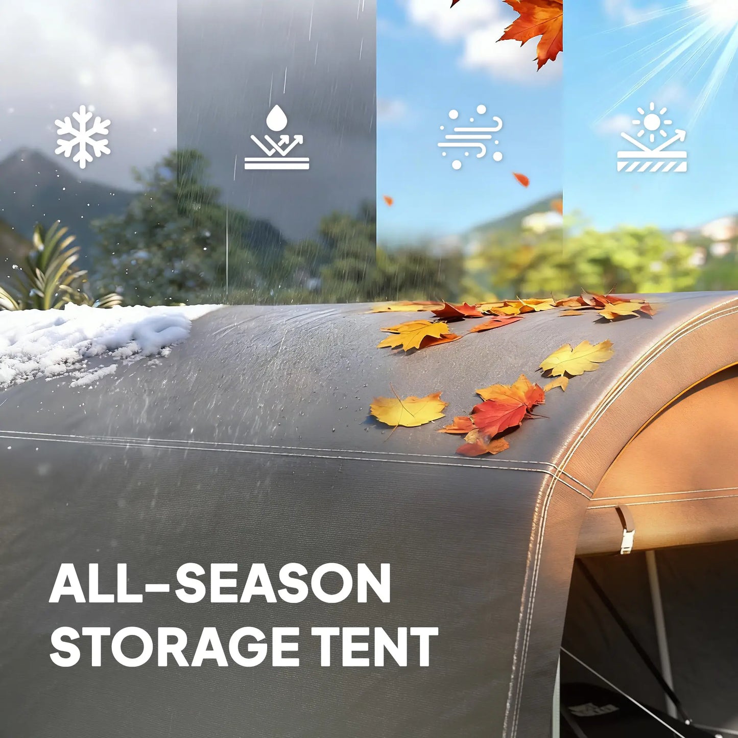 10' x 15' Portable Shed, Outdoor Storage Tent, Dark Grey Sheds at Gallery Canada