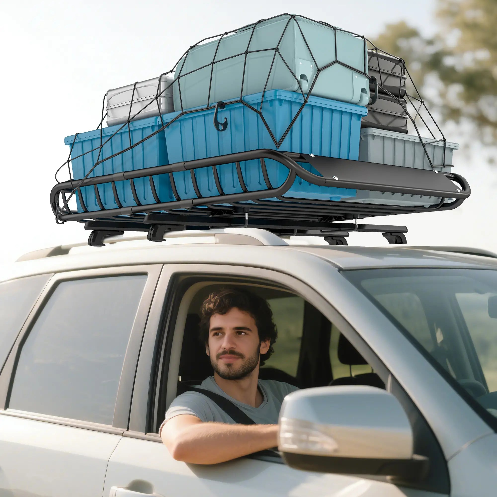 Heavy Duty Roof Rack Cargo Basket, 46
