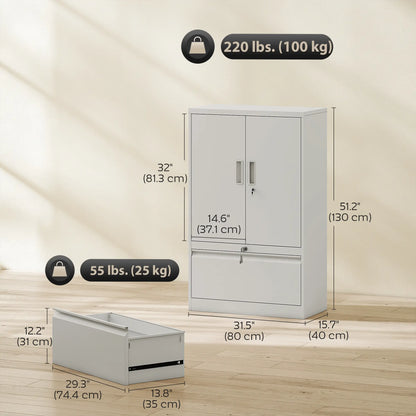 Lateral Filing Cabinet, Metal Storage Cabinet, White Office Cabinets & Cupboards at Gallery Canada