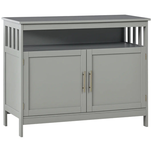 Kitchen Sideboard, Wooden Storage Cabinet, 2-Level, Grey Bar Cabinets Grey at Gallery Canada