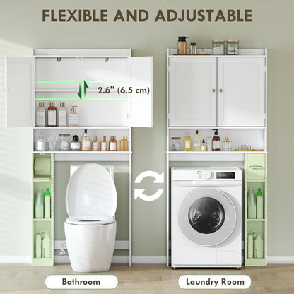 Over Toilet Storage Cabinet, 2 Doors, Toilet Paper Holder, White Bathroom Cabinets at Gallery Canada