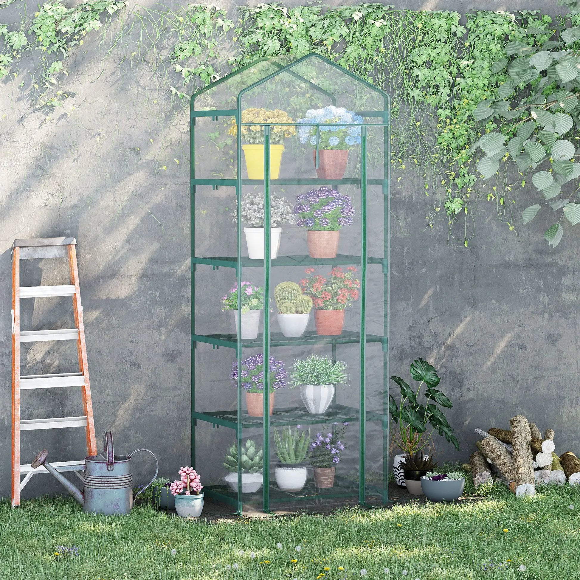 5 Tier Mini Greenhouse, Portable, Transparent, 27.25" x 19.25" x 76", Clear Portable Greenhouses at Gallery Canada