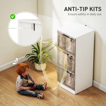 3 Drawer Filing Cabinet, Farmhouse Style, Adjustable Hanging Rails, A4 Letter Size, White Office Cabinets & Cupboards at Gallery Canada