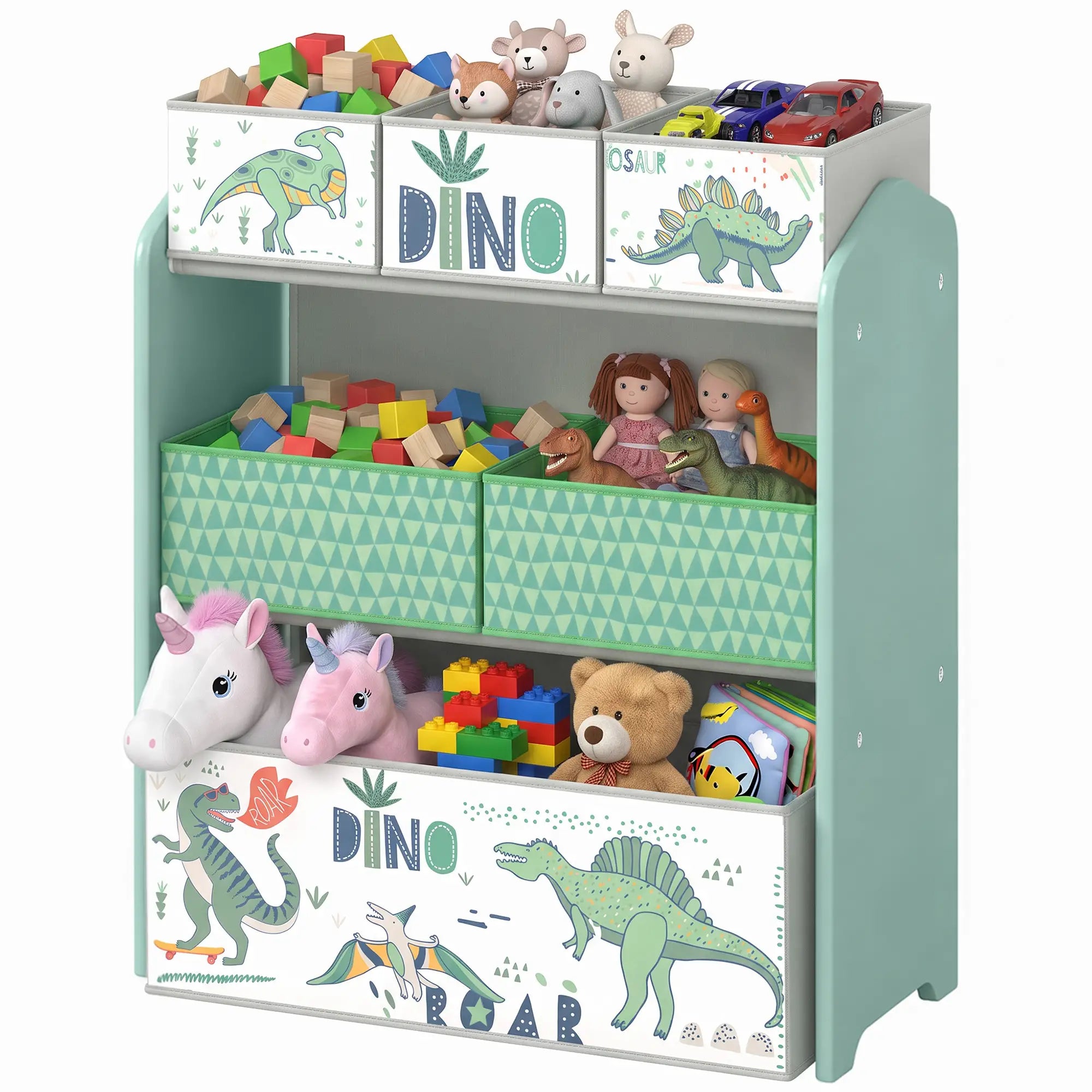 3-Tier Kids Storage Organizer, 6 Bins, Green Baby & Kids Storage Multi Colour at Gallery Canada
