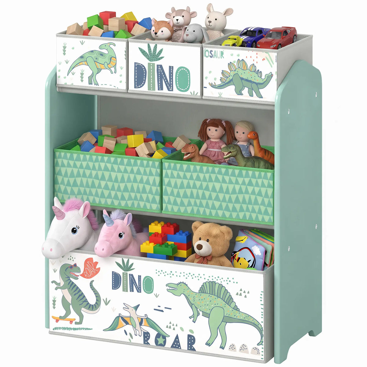 3-Tier Kids Storage Organizer, 6 Bins, Green Baby & Kids Storage Multi Colour at Gallery Canada