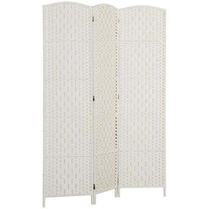 6ft Folding Room Divider, 3 Panel Wooden Partition, White Room Dividers at Gallery Canada