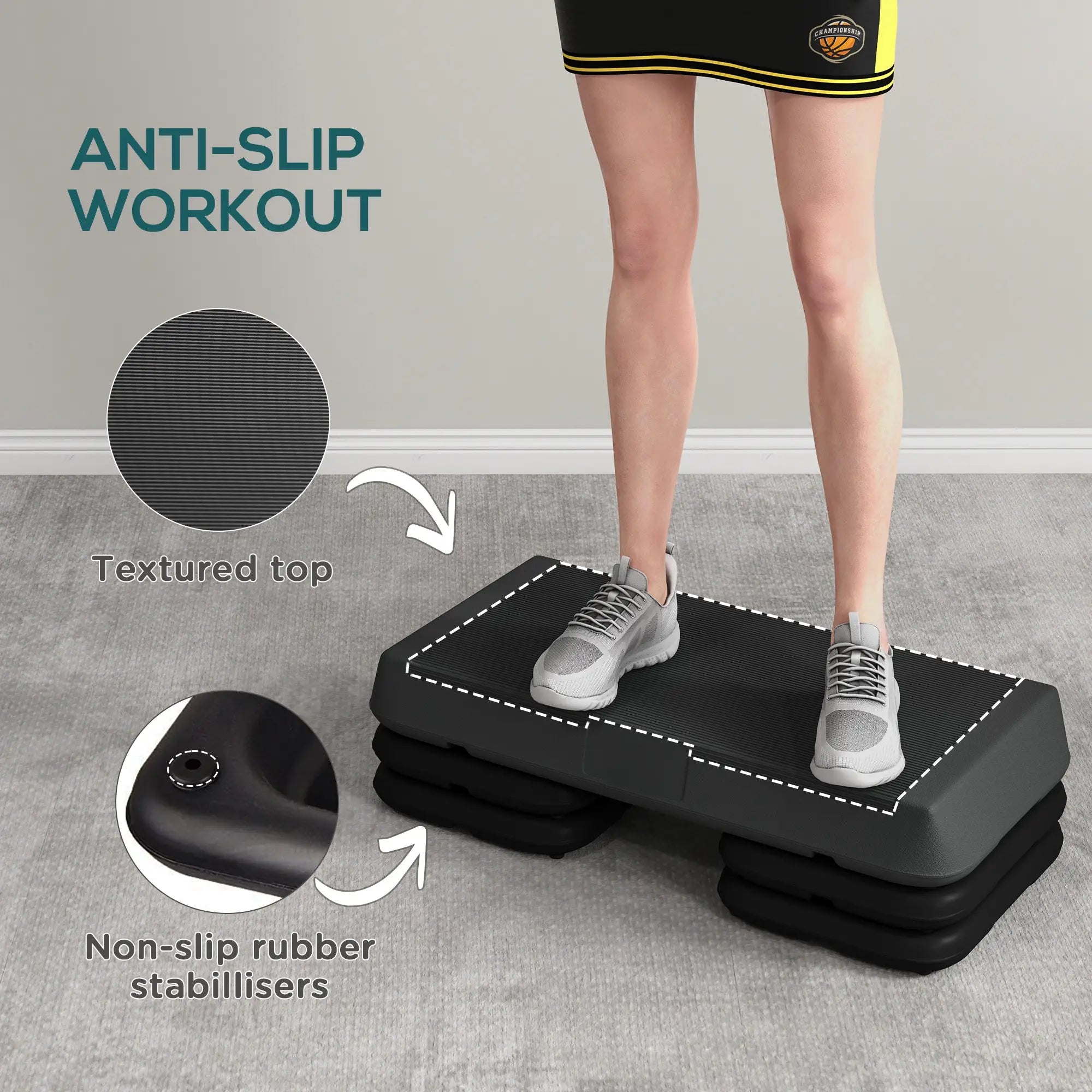 Adjustable Aerobic Stepper, 3-Level 4