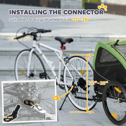 Dog Bike Trailer, Pet Cart Bicycle Wagon, 20" Wheels, Ventilated Windows Dog Bike Trailers & Strollers at Gallery Canada