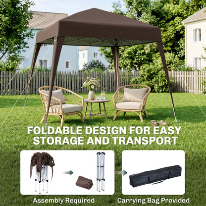 8' x 8' Pop Up Canopy, Outdoor Folding Tent, Portable Party Tent Pop Up Canopies at Gallery Canada