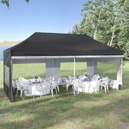 20' x 10' Folding Canopy Tent, Sidewalls, Windows, Black Pop Up Canopies at Gallery Canada