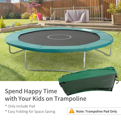 14FT Trampoline Pad Replacement, Φ168" Spring Cover, Water-Resistant, Green Trampolines at Gallery Canada