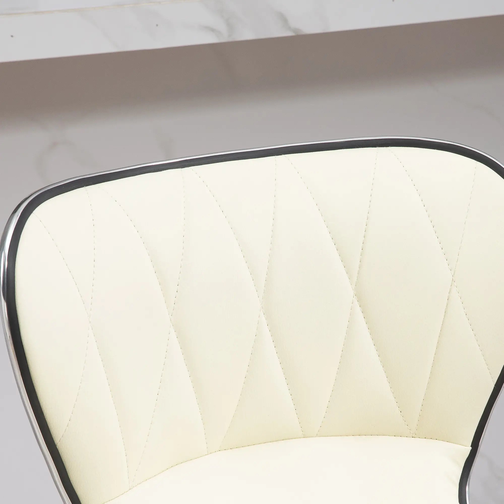 Adjustable Swivel Bar Stools Set of 2, PU Leather, Counter Height Bar Stools at Gallery Canada