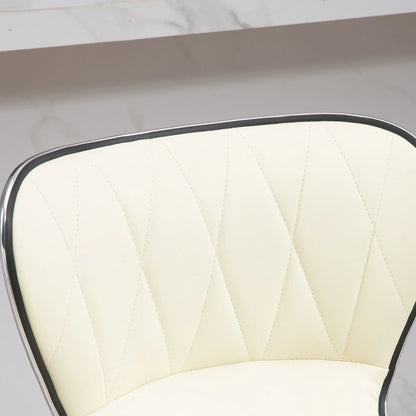 Adjustable Swivel Bar Stools Set of 2, PU Leather, Counter Height Bar Stools at Gallery Canada