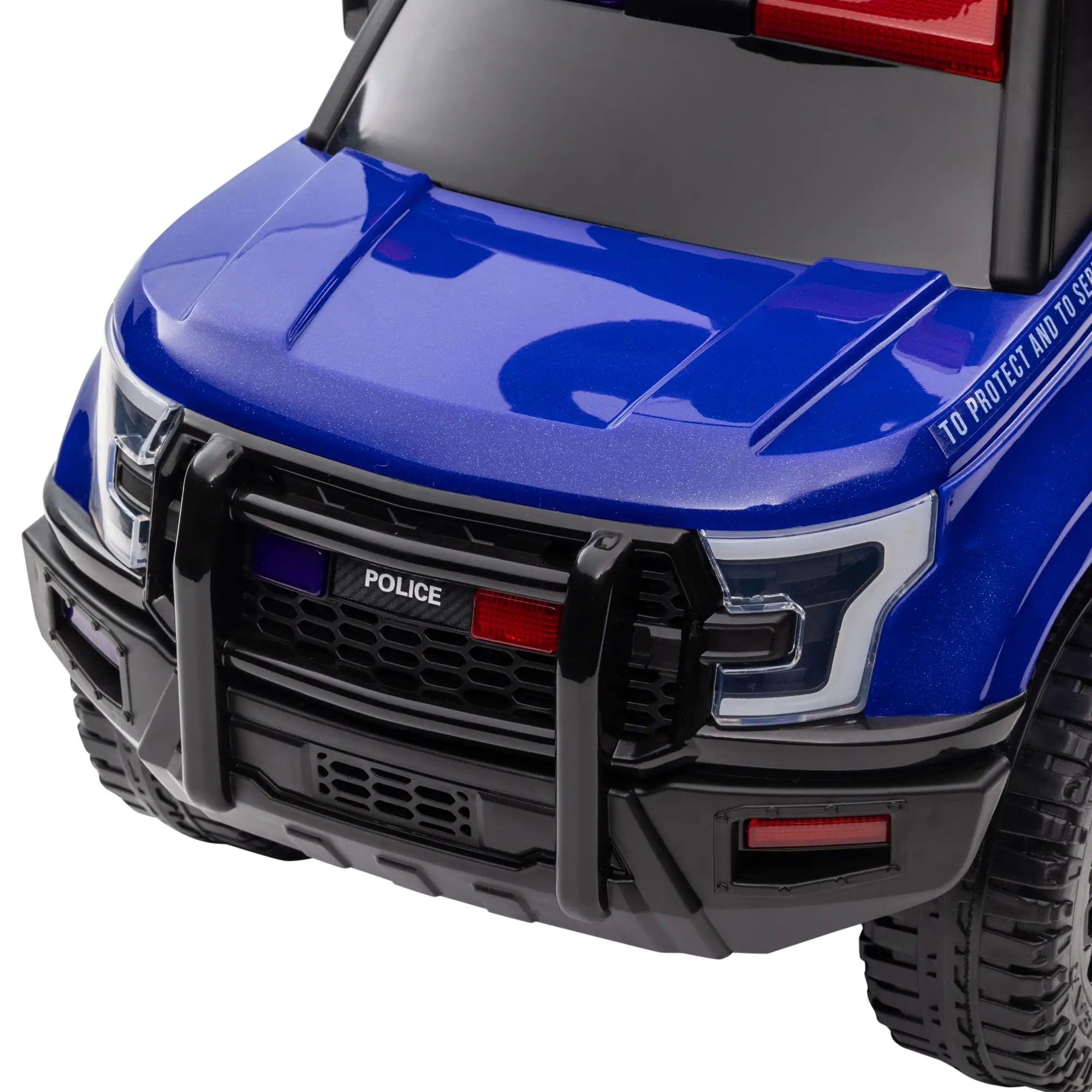 Kids Ride On Police Car, Hidden Storage, Anti Dumping, Blue Push Cars for Toddlers at Gallery Canada