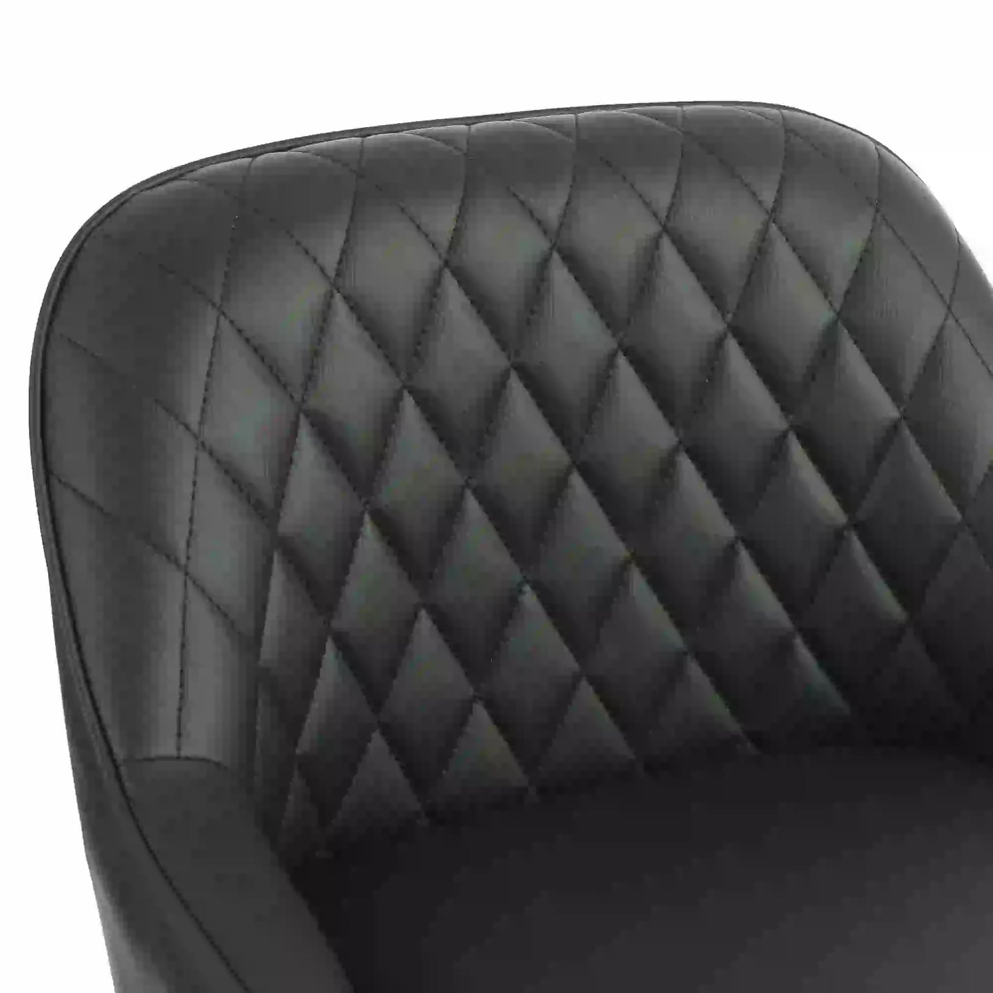 Adjustable Swivel Bar Stools With Backrest, Set Of 2, Black