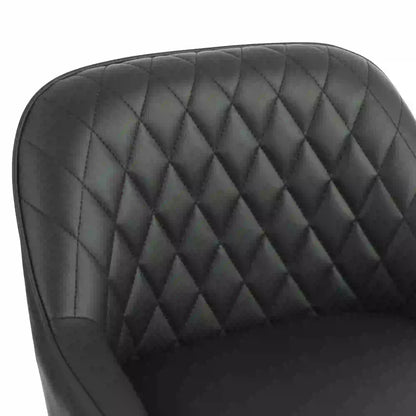 Adjustable Swivel Bar Stools With Backrest, Set Of 2, Black