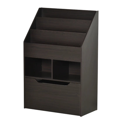 Kids Bookcase, Multi-Shelf Organizer with Drawer, Brown Baby & Kids Storage at Gallery Canada