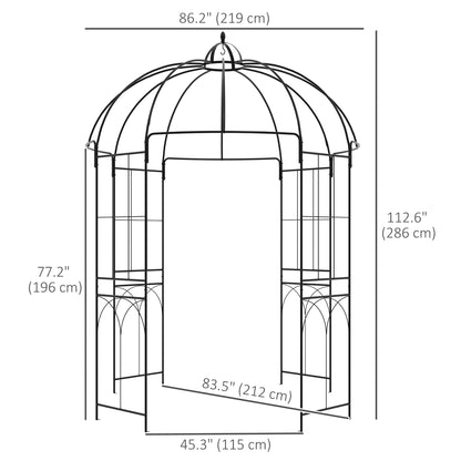 Birdcage Shape Arbour, Metal Garden Pergola for Climbing Plants Garden Arches at Gallery Canada