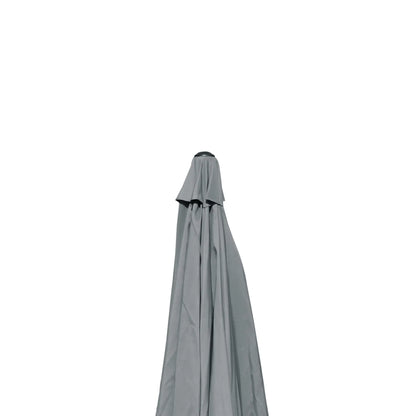 8.5 ft Round Patio Umbrella, Tilt and Crank, Dark Grey Sun Umbrellas at Gallery Canada
