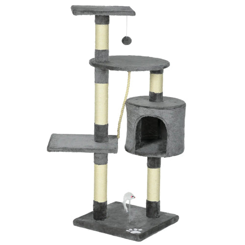 46Inch Cat Tree, Multi Level Tower for Large Cats, Grey