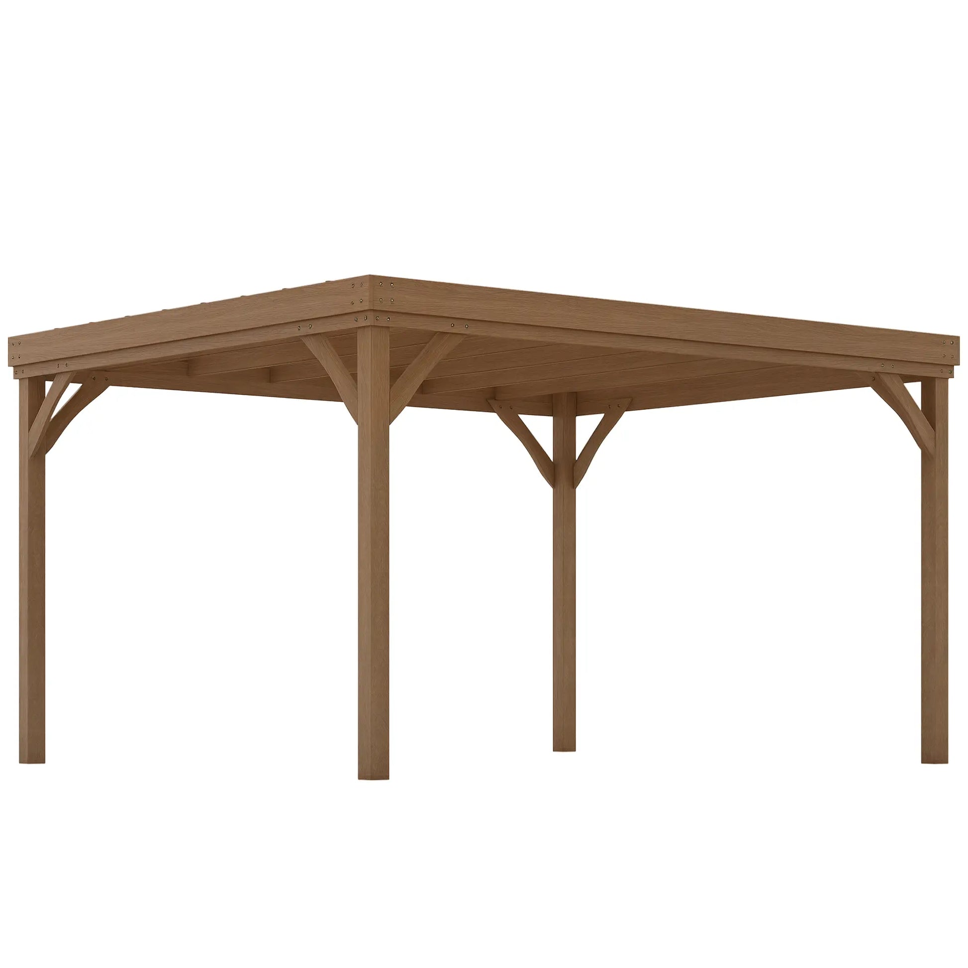 10' x 12' Wood Pergola, Outdoor Gazebo, Garden Patio Backyard, Brown Pergolas at Gallery Canada