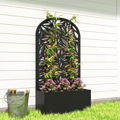 Metal Garden Bed with Trellis for Climbing Plants Galvanized Planter Boxes at Gallery Canada