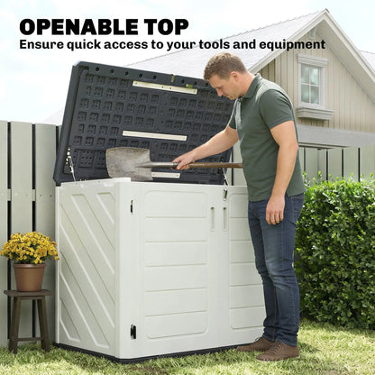 35 Cu.Ft Outdoor Storage Cabinet, Waterproof HDPE Shed With Lockable Doors Outdoor Storage Cabinet at Gallery Canada