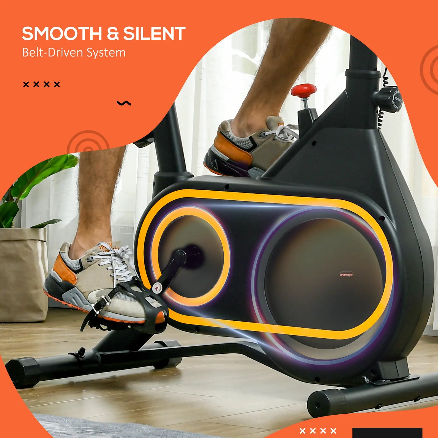 Magnetic Resistance Exercise Bike, LCD Display, Low Noise, Indoor Cycling Bike Exercise & Stationary Bikes at Gallery Canada