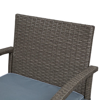 3-Piece Patio Bar Set, Wicker Bistro, PE Rattan Table and Stools, Grey Bistro Sets at Gallery Canada