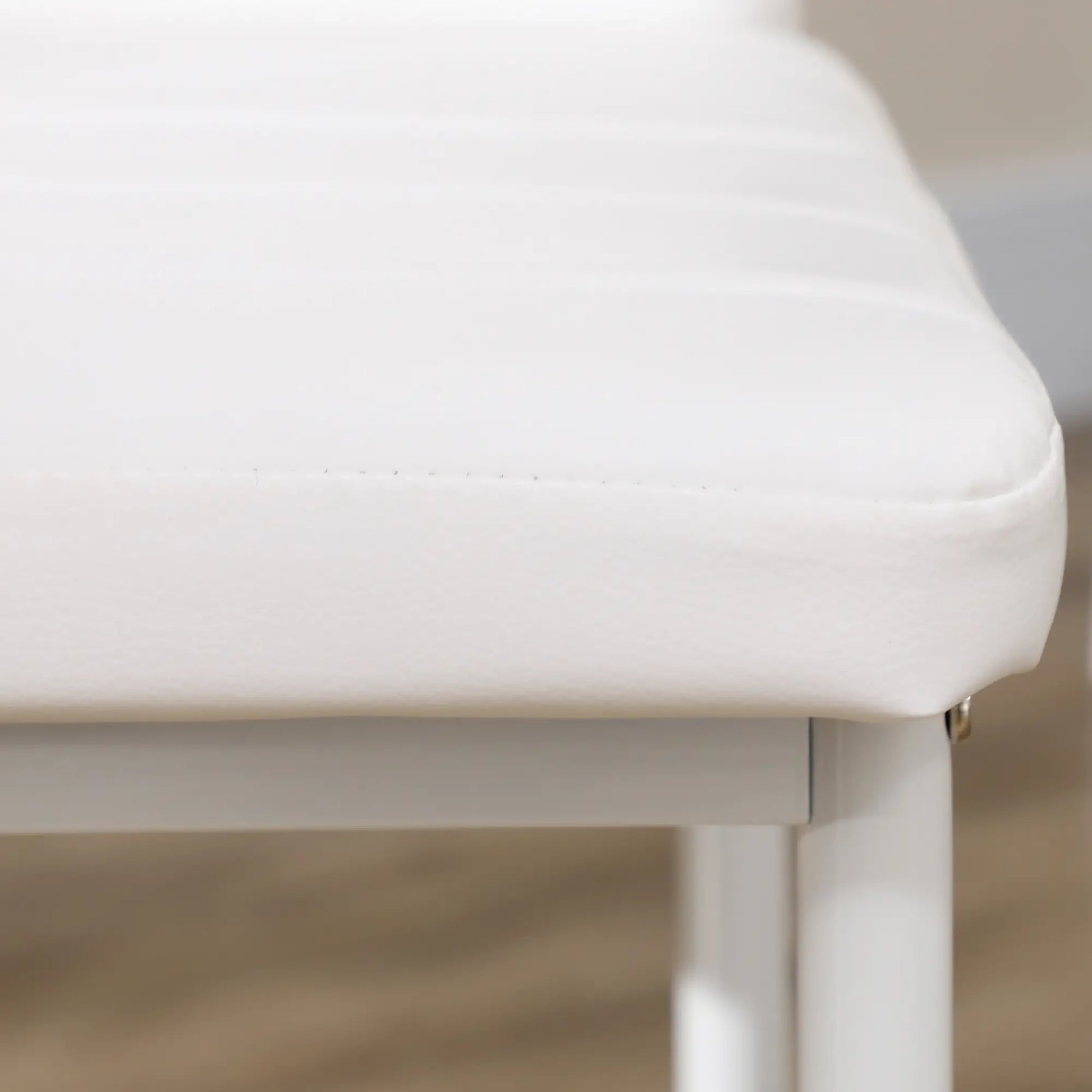 Modern Dining Chairs, Set of 4, High Back PU Leather, White Bar Stools at Gallery Canada